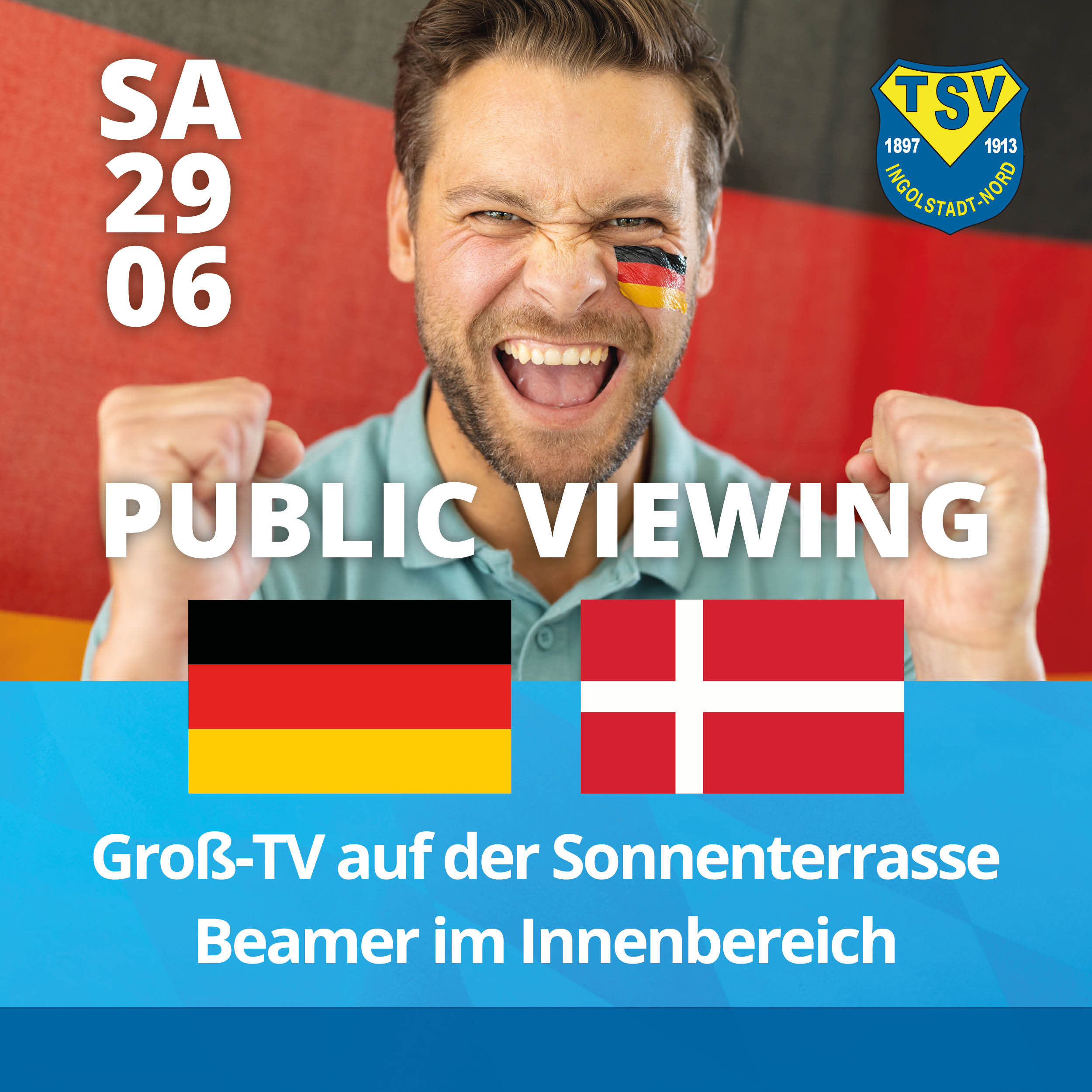 Public Viewing, Europameisterschaft, Sportevent, TSV Ingolstadt-Nord, Sportverein, Ingolstadt,